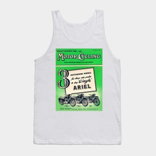 Vintage Motor Cycle Magazine Cover Tank Top